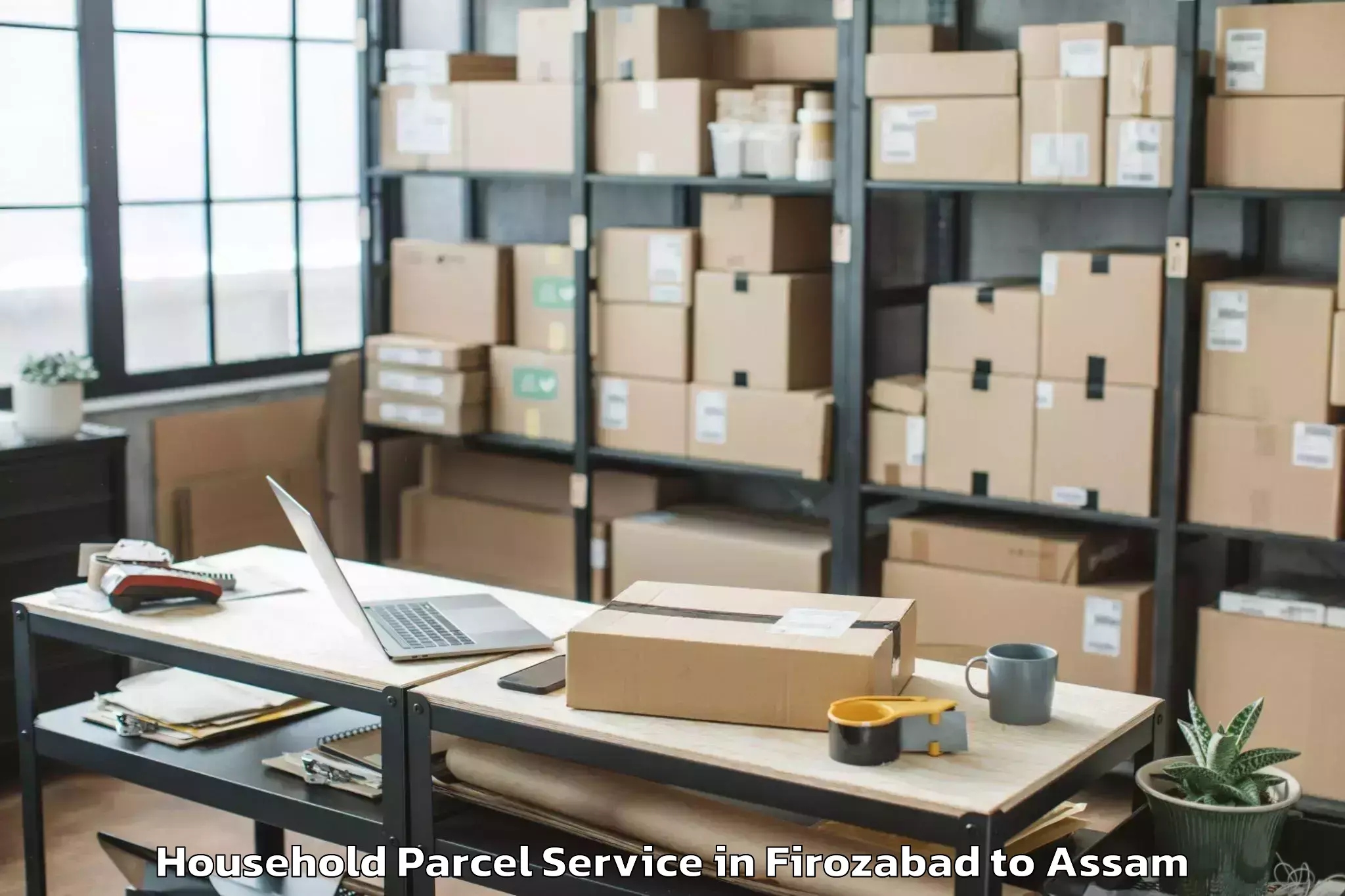 Book Firozabad to Guwahati Household Parcel